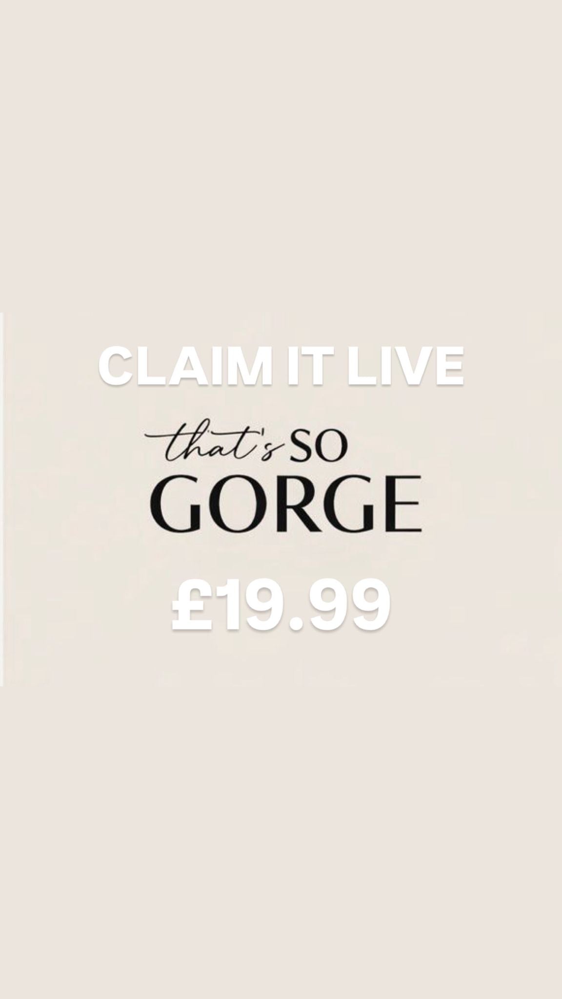 £19.99 CLAIM IT LIVE